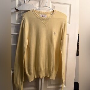 Original cashmere and cotton Penguin Men's Light Yellow Crewneck Sweater